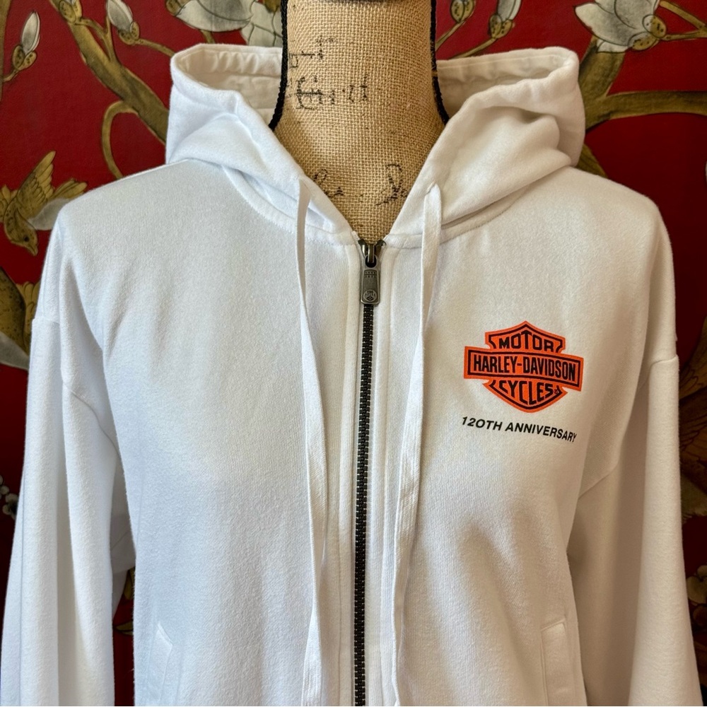 Women’s HARLEY-DAVIDSON “120th Anniversary” Zip-up Hoodie | #W16 - Picture 5 of 15